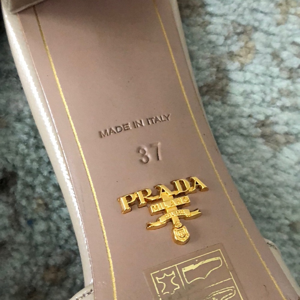 Prada Nude Jeweled Slide Sandals - Picture 8 of 8